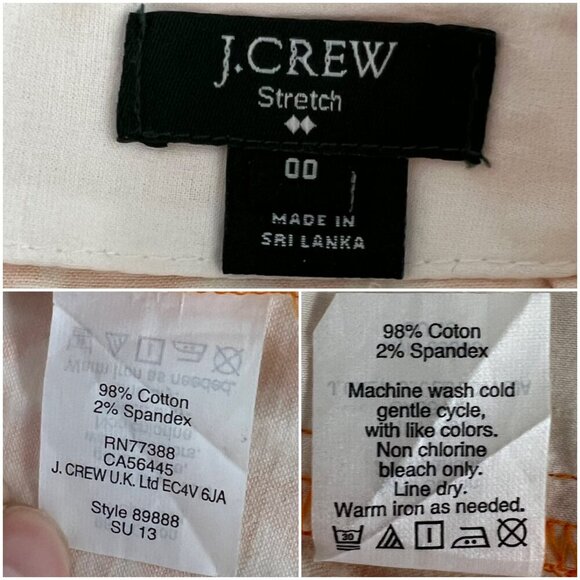 Sz 00- J. Crew Fctry Stretch Orange Boho Pattern Zip Up‎ Mini Skirt with Pockets - Picture 7 of 8